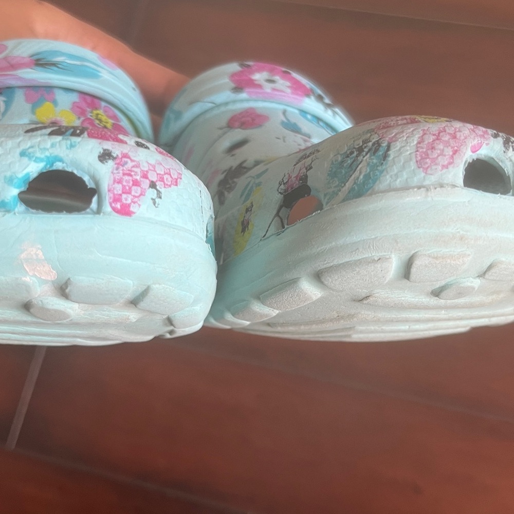 Women’s Blue Floral Clogs Sz US 10 - Picture 4 of 5